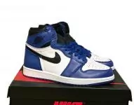 chaussures air jordan 1 mid de signal blue white